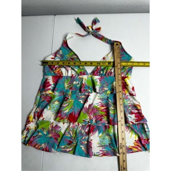 Kim Rogers Women's Ruffles Multicolor Size XL Swimwear Tankini Top - Picture 2 of 7